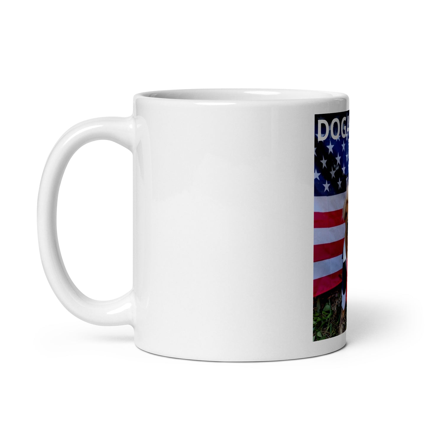 White glossy mug